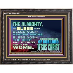 DO YOU WANT BLESSINGS OF THE DEEP  Christian Quote Wooden Frame  GWFAVOUR10463  "45X33"