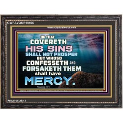HE THAT COVERETH HIS SIN SHALL NOT PROSPER  Contemporary Christian Wall Art  GWFAVOUR10466  "45X33"