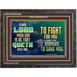 THE LORD IS WITH YOU TO SAVE YOU  Christian Wall Décor  GWFAVOUR10489  "45X33"
