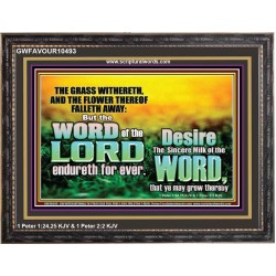 THE WORD OF THE LORD ENDURETH FOR EVER  Christian Wall Décor Wooden Frame  GWFAVOUR10493  "45X33"