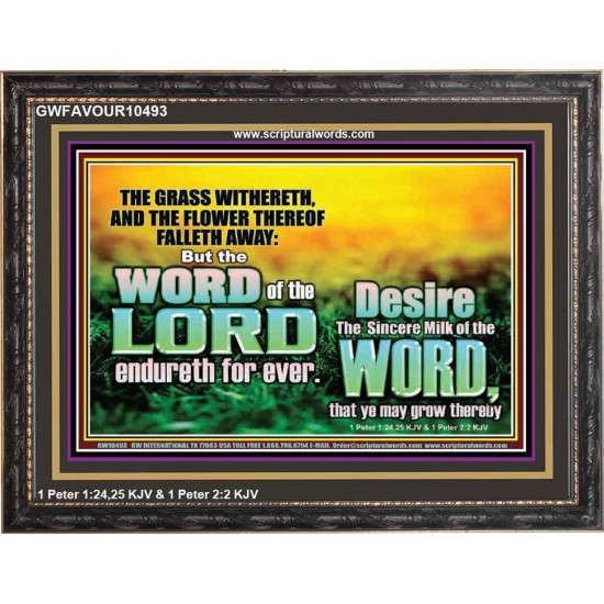THE WORD OF THE LORD ENDURETH FOR EVER  Christian Wall Décor Wooden Frame  GWFAVOUR10493  