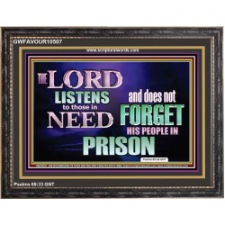 THE LORD NEVER FORGET HIS CHILDREN  Christian Artwork Wooden Frame  GWFAVOUR10507  "45X33"