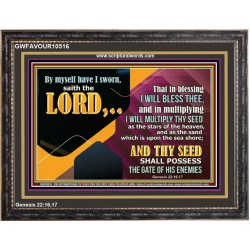 IN BLESSING I WILL BLESS THEE  Religious Wall Art   GWFAVOUR10516  "45X33"