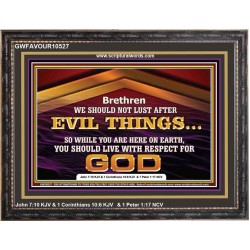 DO NOT LUST AFTER EVIL THINGS  Children Room Wall Wooden Frame  GWFAVOUR10527  "45X33"