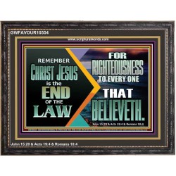 CHRIST JESUS OUR RIGHTEOUSNESS  Encouraging Bible Verse Wooden Frame  GWFAVOUR10554  "45X33"