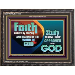 FAITH COMES BY HEARING THE WORD OF CHRIST  Christian Quote Wooden Frame  GWFAVOUR10558  "45X33"