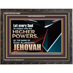 JEHOVAH ALMIGHTY THE GREATEST POWER  Contemporary Christian Wall Art Wooden Frame  GWFAVOUR10568  "45X33"