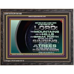GO OUT WITH CELEBRATION AND BACK IN PEACE  Unique Bible Verse Wooden Frame  GWFAVOUR10618B  "45X33"