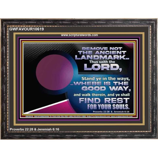 REMOVE NOT THE ANCIENT LANDMARK  Unique Bible Verse Wooden Frame  GWFAVOUR10619  