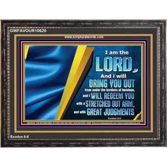 I WILL REDEEM YOU WITH A STRETCHED OUT ARM  New Wall Décor  GWFAVOUR10620  