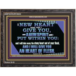 I WILL GIVE YOU A NEW HEART AND NEW SPIRIT  Bible Verse Wall Art  GWFAVOUR10633  "45X33"