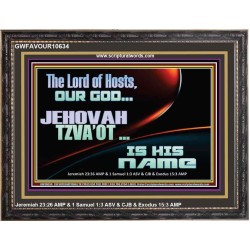 THE LORD OF HOSTS JEHOVAH TZVA'OT IS HIS NAME  Bible Verse for Home Wooden Frame  GWFAVOUR10634  "45X33"