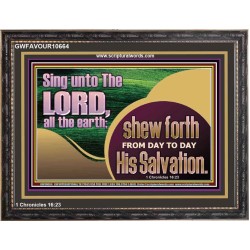 TESTIFY OF HIS SALVATION DAILY  Unique Power Bible Wooden Frame  GWFAVOUR10664  "45X33"