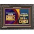 A GIVEN GRACE ACCORDING TO THE MEASURE OF THE GIFT OF CHRIST  Children Room Wall Wooden Frame  GWFAVOUR10669  "45X33"