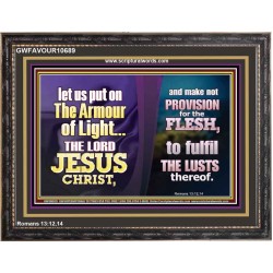THE ARMOUR OF LIGHT OUR LORD JESUS CHRIST  Ultimate Inspirational Wall Art Wooden Frame  GWFAVOUR10689  "45X33"
