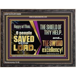 O PEOPLE SAVED BY THE LORD  Children Room Wall Wooden Frame  GWFAVOUR10699  "45X33"