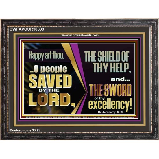 O PEOPLE SAVED BY THE LORD  Children Room Wall Wooden Frame  GWFAVOUR10699  