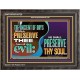THE ANCIENT OF DAYS SHALL PRESERVE THEE FROM ALL EVIL  Scriptures Wall Art  GWFAVOUR10729  