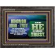 JEHOVAI ADONAI - TZVA'OT OUR GOODNESS FORTRESS HIGH TOWER DELIVERER AND SHIELD  Christian Quote Wooden Frame  GWFAVOUR10754  