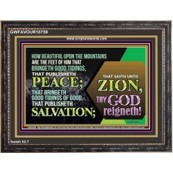 THE FEET OF HIM THAT BRINGETH GOOD TIDINGS  Scripture Art  GWFAVOUR10759  "45X33"