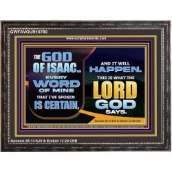 THE WORD OF THE LORD IS CERTAIN AND IT WILL HAPPEN  Modern Christian Wall Décor  GWFAVOUR10780  "45X33"