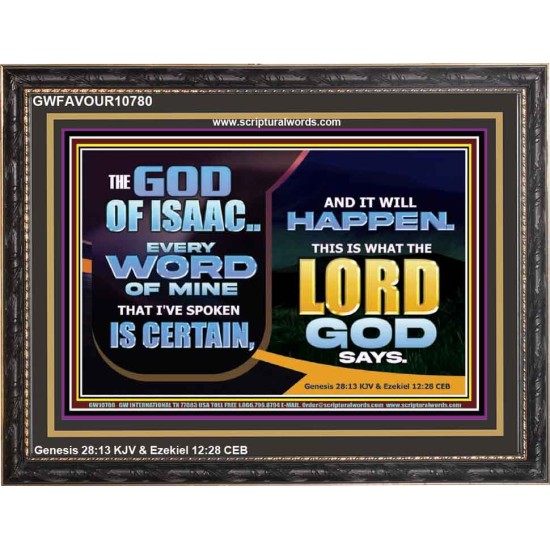 THE WORD OF THE LORD IS CERTAIN AND IT WILL HAPPEN  Modern Christian Wall Décor  GWFAVOUR10780  