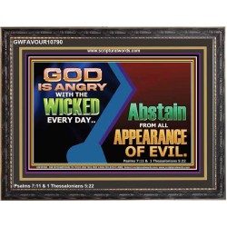 GOD IS ANGRY WITH THE WICKED EVERY DAY  Biblical Paintings Wooden Frame  GWFAVOUR10790  "45X33"