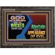 GOD IS ANGRY WITH THE WICKED EVERY DAY  Biblical Paintings Wooden Frame  GWFAVOUR10790  