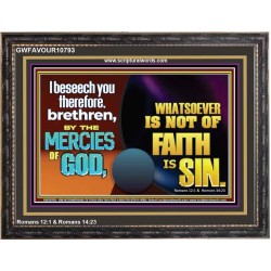 WHATSOEVER IS NOT OF FAITH IS SIN  Contemporary Christian Paintings Wooden Frame  GWFAVOUR10793  "45X33"