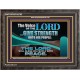 THE VOICE OF THE LORD GIVE STRENGTH UNTO HIS PEOPLE  Contemporary Christian Wall Art Wooden Frame  GWFAVOUR10795  