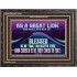 AS A GREAT LION WHO SHALL STIR HIM UP  Scriptural Wooden Frame Glass Wooden Frame  GWFAVOUR11743  "45X33"