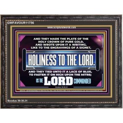 THE HOLY CROWN OF PURE GOLD  Righteous Living Christian Wooden Frame  GWFAVOUR11756  "45X33"