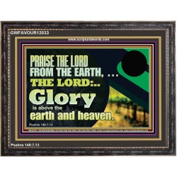 PRAISE THE LORD FROM THE EARTH  Children Room Wall Wooden Frame  GWFAVOUR12033  "45X33"