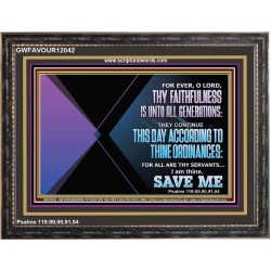THIS DAY ACCORDING TO THY ORDINANCE O LORD SAVE ME  Children Room Wall Wooden Frame  GWFAVOUR12042  "45X33"