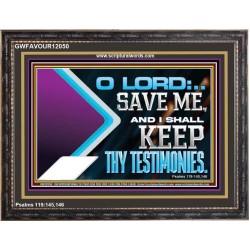 SAVE ME AND I SHALL KEEP THY TESTIMONIES  Wall Décor Wooden Frame  GWFAVOUR12050  