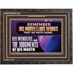REMEMBER HIS MARVELLOUS WORKS THAT HE HATH DONE  Custom Modern Wall Art  GWFAVOUR12138  "45X33"