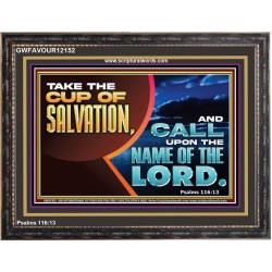 TAKE THE CUP OF SALVATION  Art & Décor Wooden Frame  GWFAVOUR12152  "45X33"
