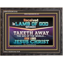 RECEIVED THE LAMB OF GOD OUR LORD JESUS CHRIST  Art & Décor Wooden Frame  GWFAVOUR12153  "45X33"