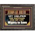 JEHOVAH JIREH MY HELPER THE PROVIDER FOR MY LIFE  Unique Power Bible Wooden Frame  GWFAVOUR12249  "45X33"