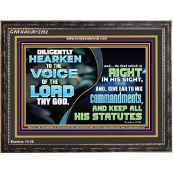 GIVE EAR TO HIS COMMANDMENTS AND KEEP ALL HIS STATUES  Eternal Power Wooden Frame  GWFAVOUR12252  "45X33"