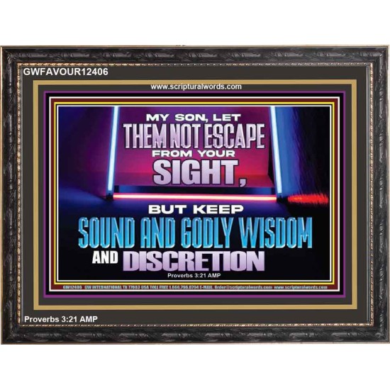 KEEP SOUND AND GODLY WISDOM AND DISCRETION  Church Wooden Frame  GWFAVOUR12406  