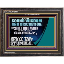THY FOOT SHALL NOT STUMBLE  Sanctuary Wall Wooden Frame  GWFAVOUR12408  "45X33"