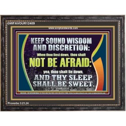 THY SLEEP SHALL BE SWEET  Ultimate Inspirational Wall Art  Wooden Frame  GWFAVOUR12409  "45X33"