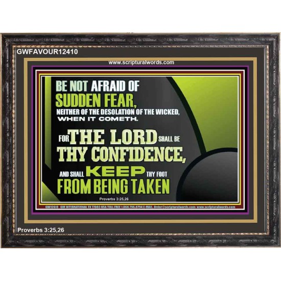 THE LORD SHALL BE THY CONFIDENCE  Unique Scriptural Wooden Frame  GWFAVOUR12410  