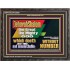 JEHOVAH SHALOM WHICH DOETH GREAT THINGS AND UNSEARCHABLE  Scriptural Décor Wooden Frame  GWFAVOUR12699  "45X33"