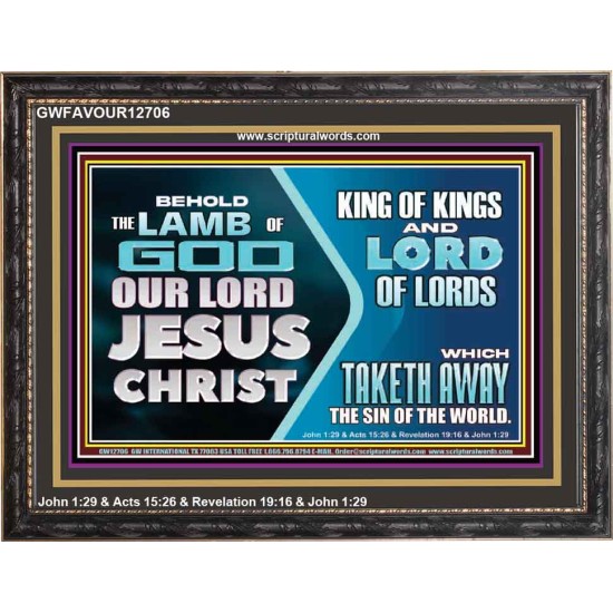 THE LAMB OF GOD OUR LORD JESUS CHRIST  Wooden Frame Scripture   GWFAVOUR12706  