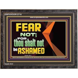 FEAR NOT FOR THOU SHALT NOT BE ASHAMED  Scriptural Wooden Frame Signs  GWFAVOUR12710  "45X33"