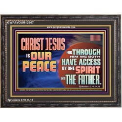 CHRIST JESUS IS OUR PEACE  Christian Paintings Wooden Frame  GWFAVOUR12967  "45X33"