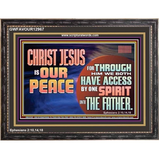 CHRIST JESUS IS OUR PEACE  Christian Paintings Wooden Frame  GWFAVOUR12967  