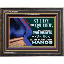 STUDY TO BE QUIET  Contemporary Christian Paintings Wooden Frame  GWFAVOUR12969  